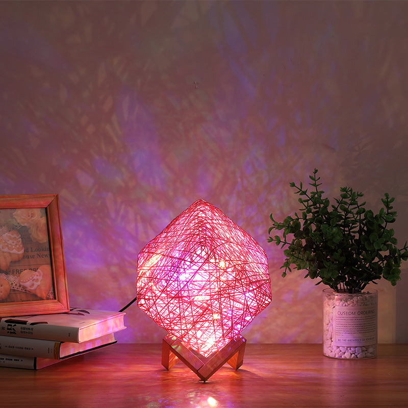 Square Star Projection Night Light