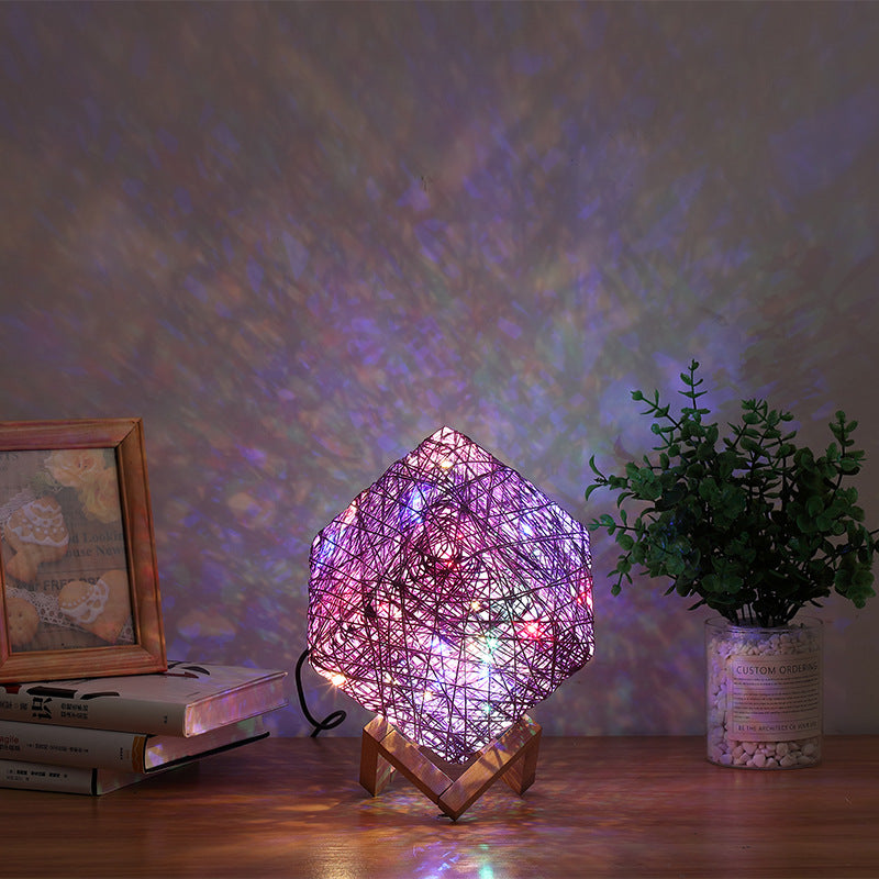 Square Star Projection Night Light