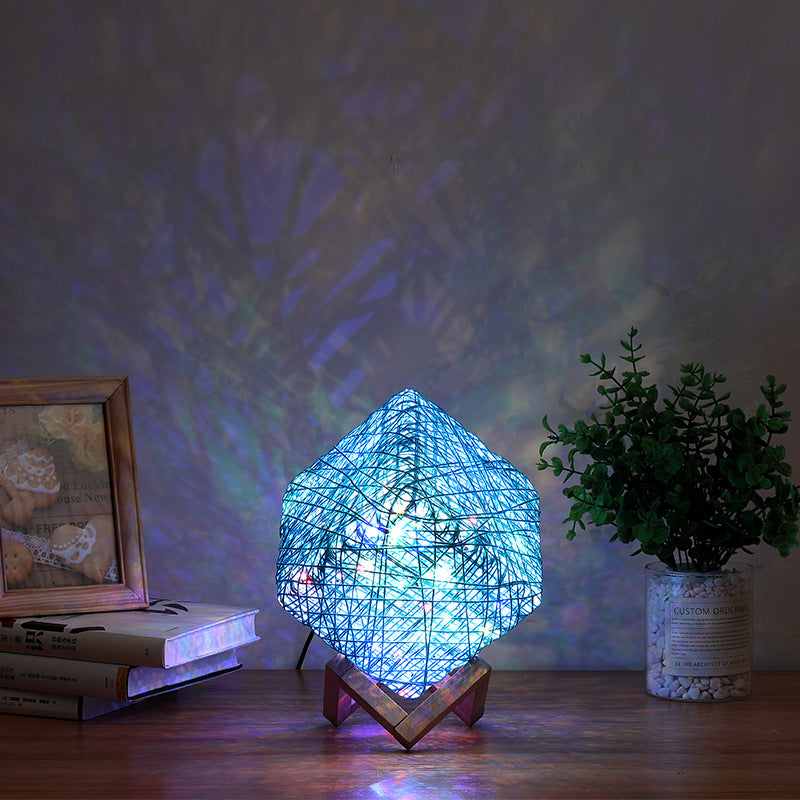 Square Star Projection Night Light