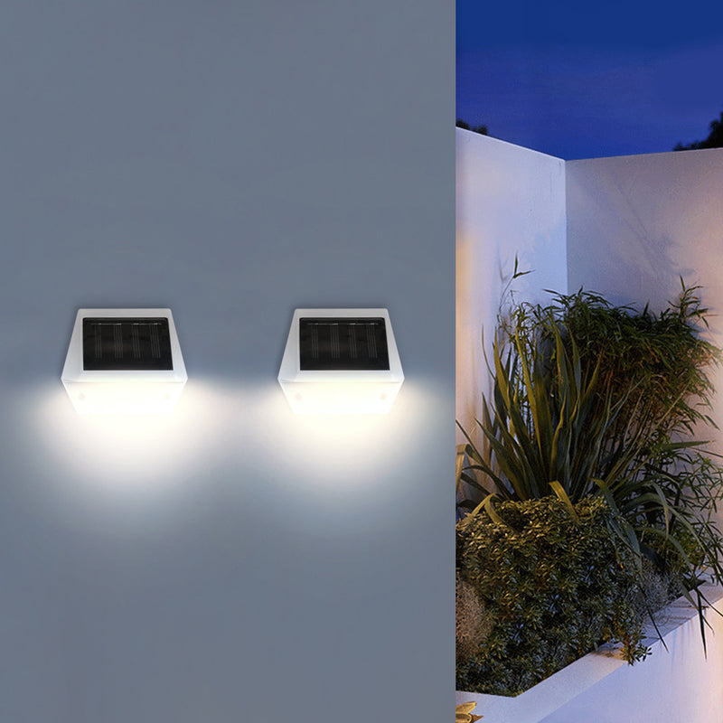 White Solar Wall Light - Set of 4