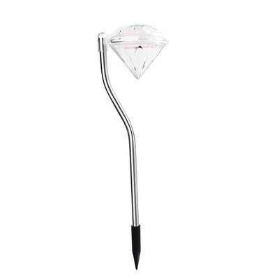 Diamond Solar Path Light, Solar Outdoor Garden Light, Solar Landscape Light - Set Of 4