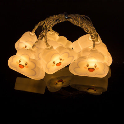 Cute Cloud Face Star Shaped String Lights