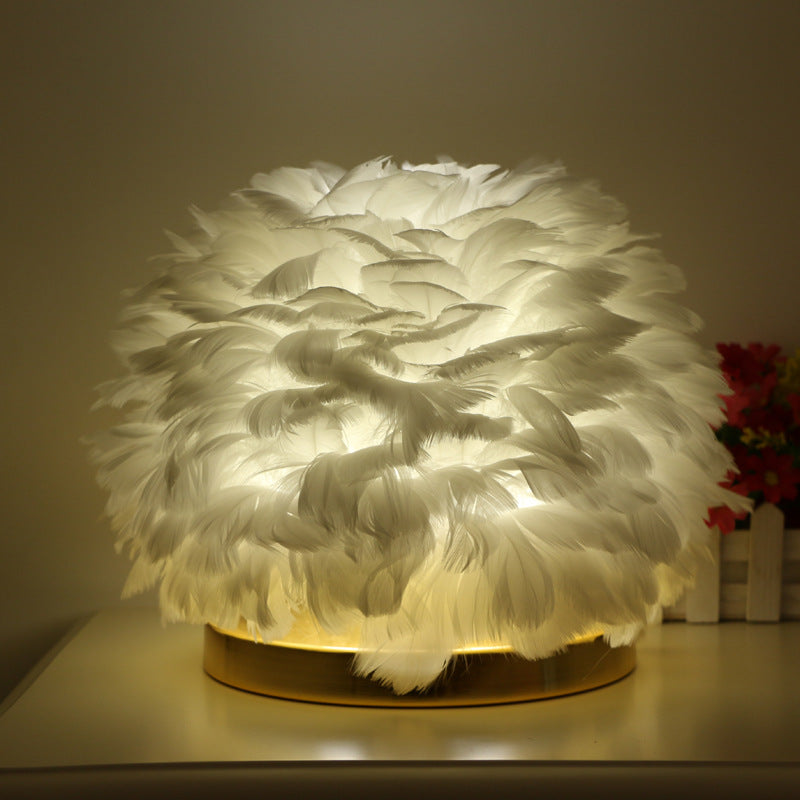 Feather Table Light, Table Night Light