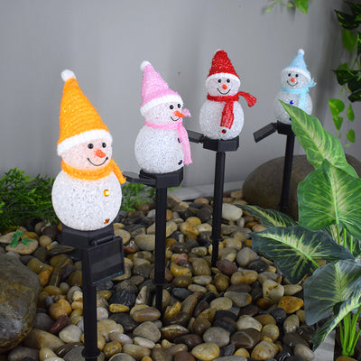 Solar Christmas Light, Solar Snowman Ground Light, Courtyard Garden Decoration, Solar Landscape Light