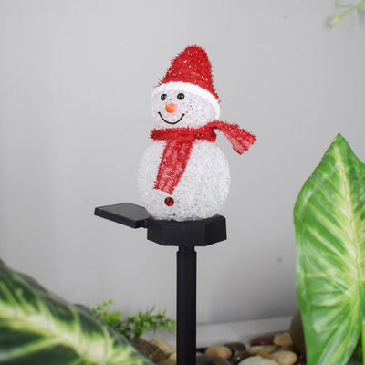 Solar Christmas Light, Solar Snowman Ground Light, Courtyard Garden Decoration, Solar Landscape Light