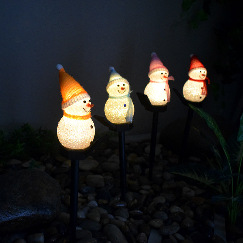 Solar Christmas Light, Solar Snowman Ground Light, Courtyard Garden Decoration, Solar Landscape Light