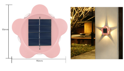 Flower Solar Wall Light - Set of 4