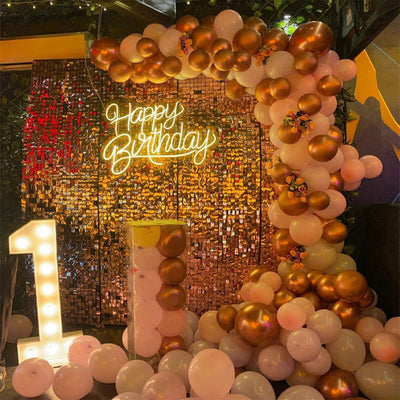Orange Square Laser Spangle Shimmer Sequin Wall Panel Backdrops