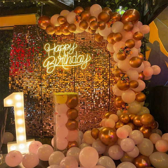 Orange Square Laser Spangle Shimmer Sequin Wall Panel Backdrops