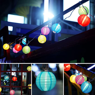 Decorative Mini Nylon Lantern String Lights for Patio, Bistro, Bedroom, Party