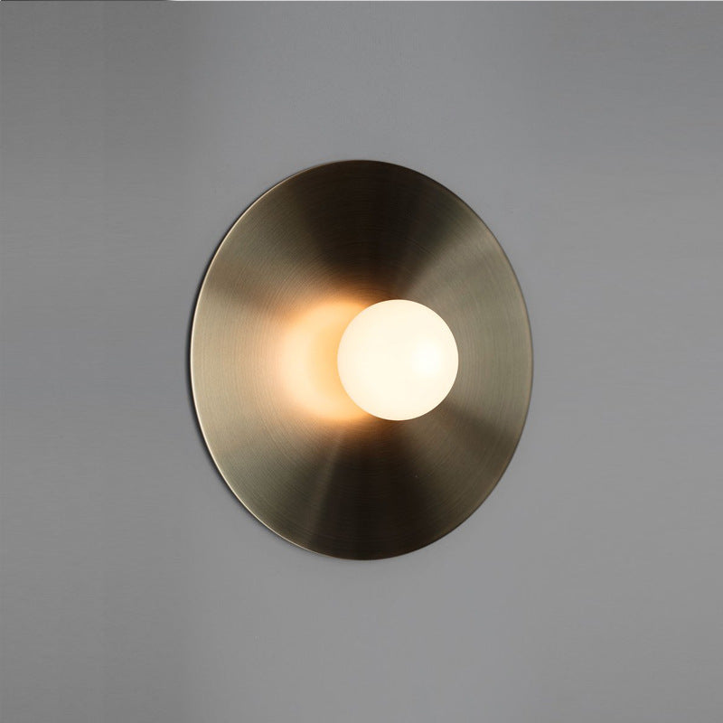 Antique Bronze Round Wall Light, Wall Light for Bedroom