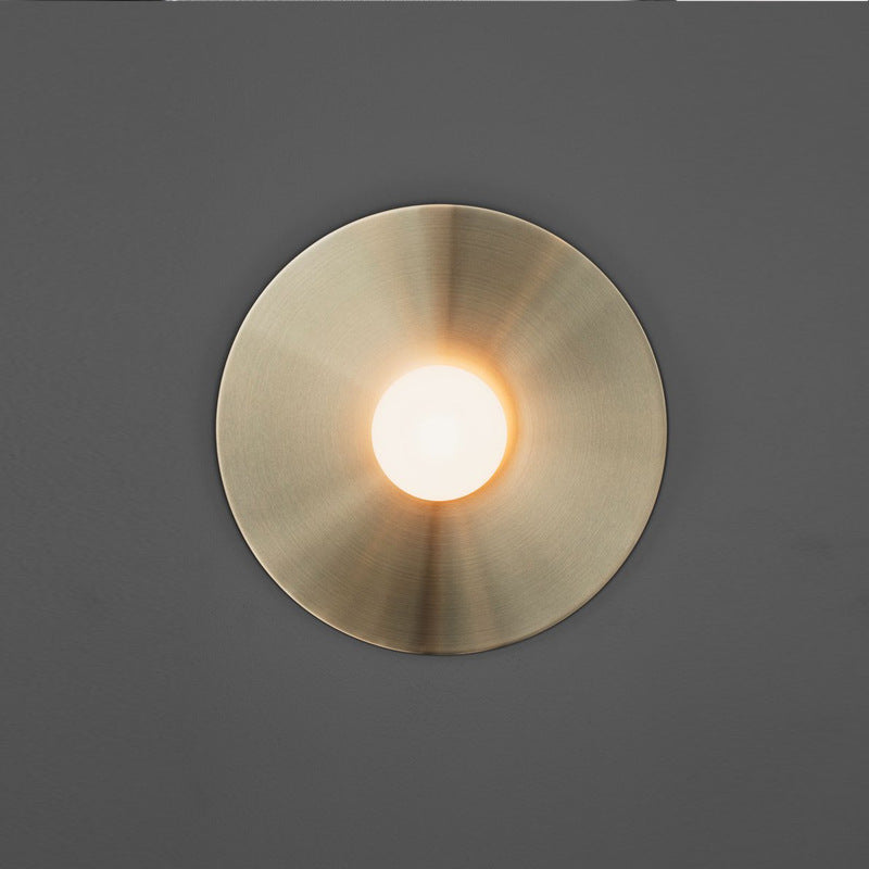 Antique Bronze Round Wall Light, Wall Light for Bedroom