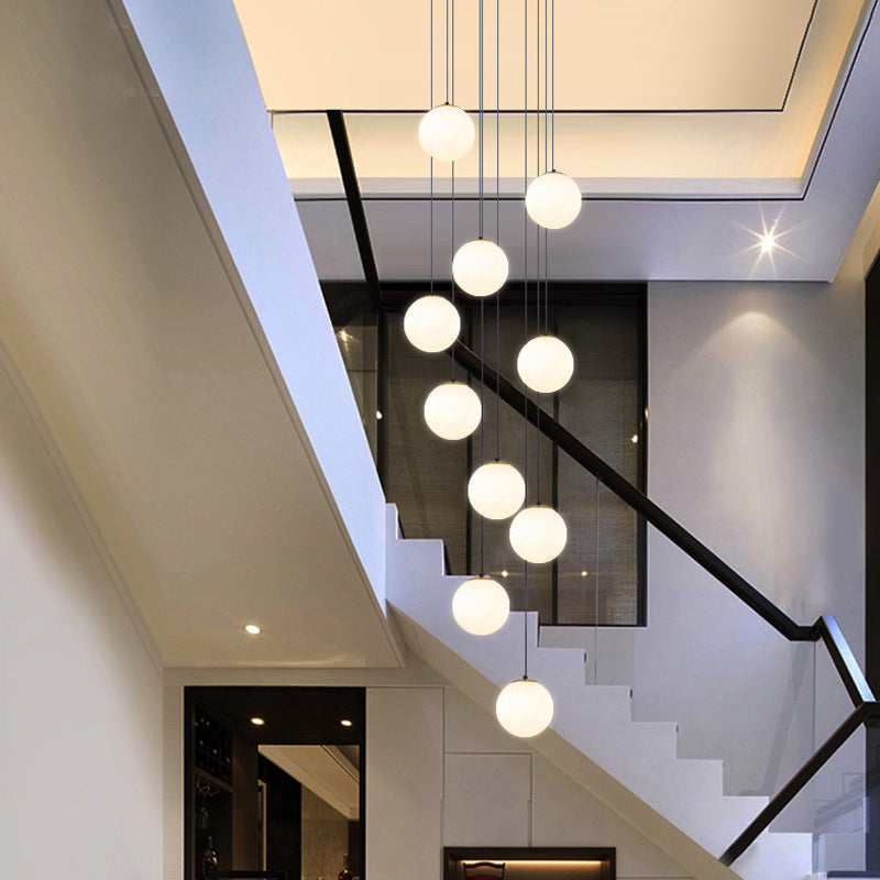 Ball Staircase Chandelier, Pendant for Living Room