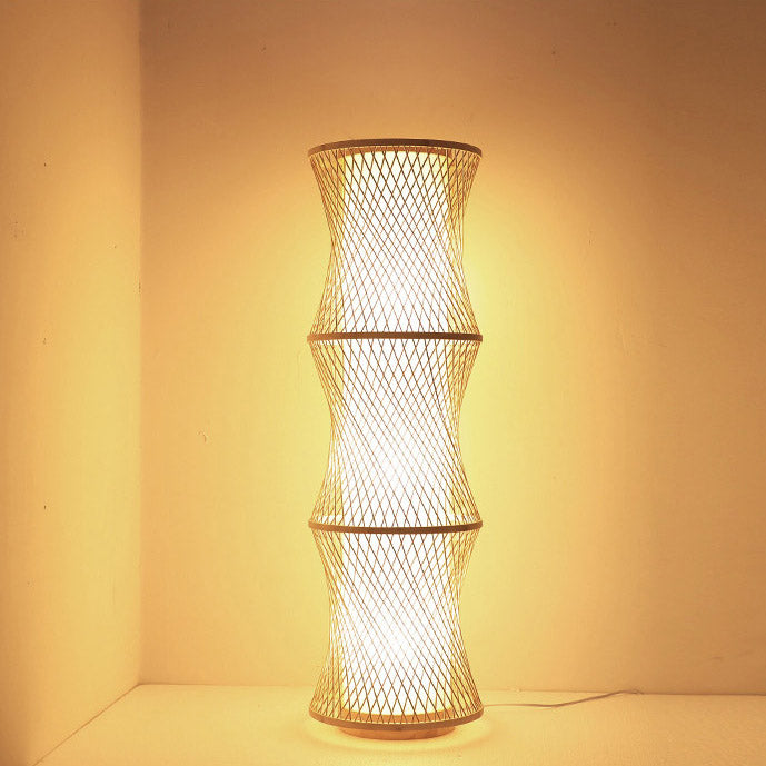 Bamboo Japanese Floor Lamp, Bedroom Light, Living Room Light