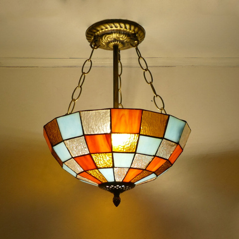 Baroque Glass Pendant Light, Tiffany Lamp, Hallway Light