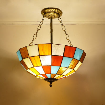 Baroque Glass Pendant Light, Tiffany Lamp, Hallway Light