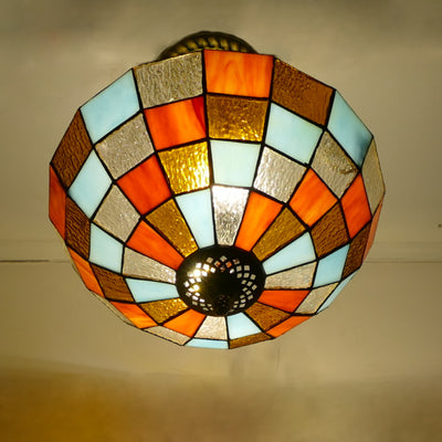 Baroque Glass Pendant Light, Tiffany Lamp, Hallway Light