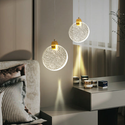 Bedroom Bedside Chandelier, Crystal Light Long Line, Bar Chandelier