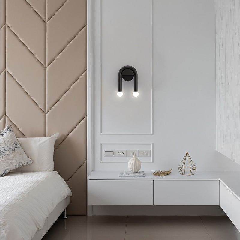 Black U-shaped Wall Light, Modern Wall Light, Wall Light for Bedroom