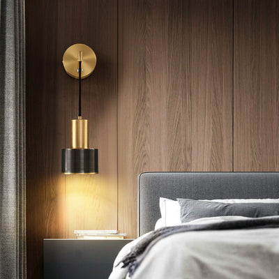 Black and Golden Wall Light, Wall Light for Bedroom