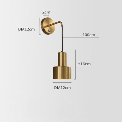 Black and Golden Wall Light, Wall Light for Bedroom