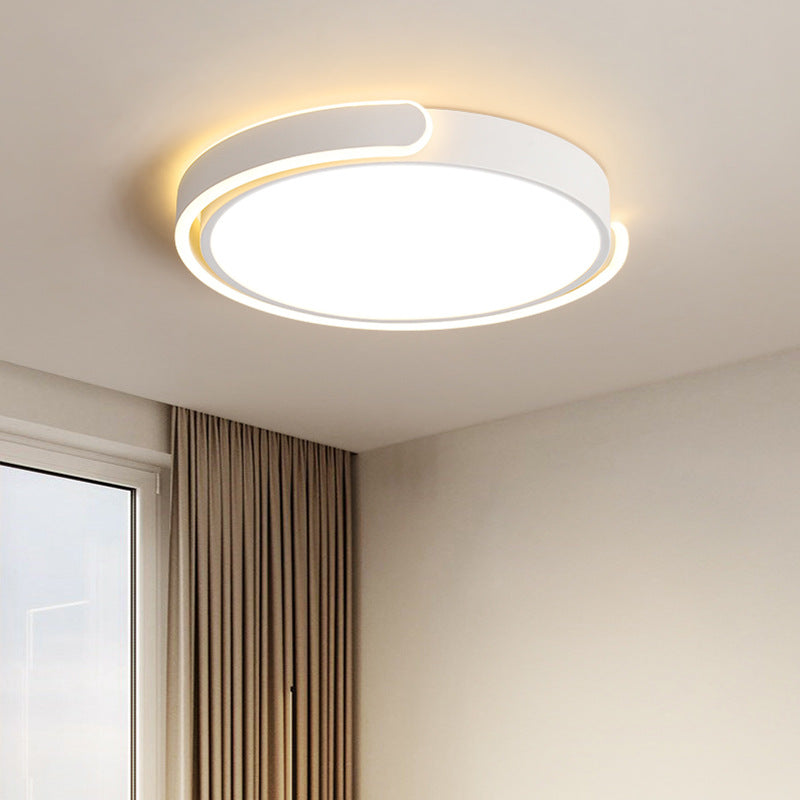 C-Shaped Round Ceiling Light, Flush Mount Ceiling Fixture, Bedroom Ceiling Light