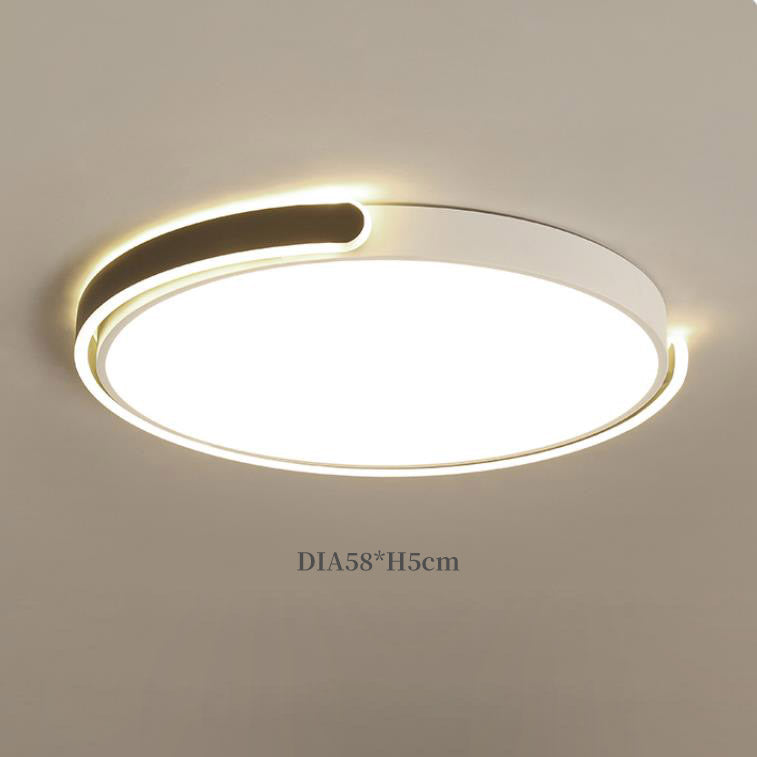 C-Shaped Round Ceiling Light, Flush Mount Ceiling Fixture, Bedroom Ceiling Light