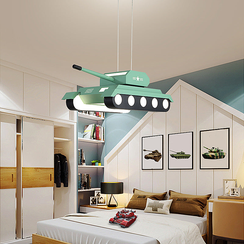 Cartoon Tank Light, Bedroom Chandelier, Pendant for Children&