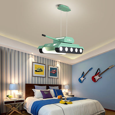 Cartoon Tank Light, Bedroom Chandelier, Pendant for Children's Room