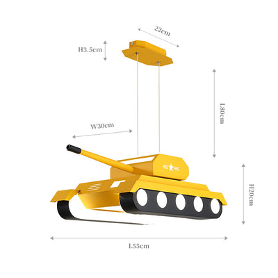 Cartoon Tank Light, Bedroom Chandelier, Pendant for Children's Room