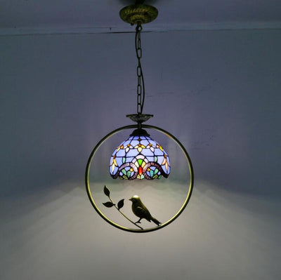 Vintage Tiffany Lamp for Living Room, Nordic Pendant Light, Hallway Light