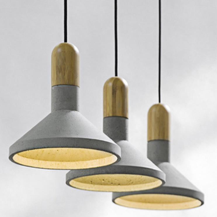 Cement Pendant Light, Retro Bedroom Light, Living Room Light