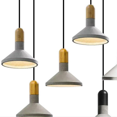 Cement Pendant Light, Retro Bedroom Light, Living Room Light