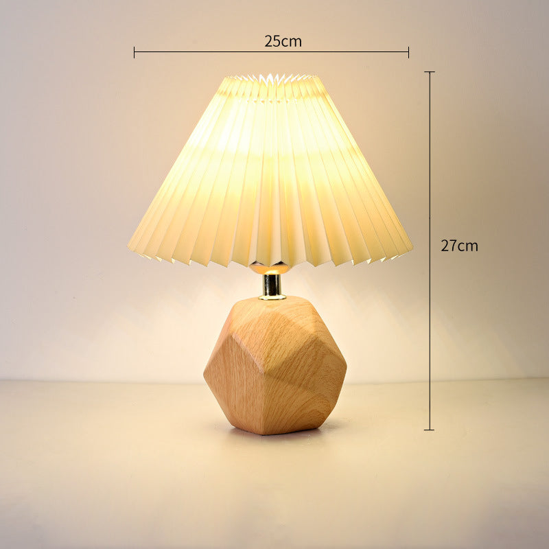 Ceramic Pleated Table Lamp, Bedside Table Lamp, Modern Bedside Lamp