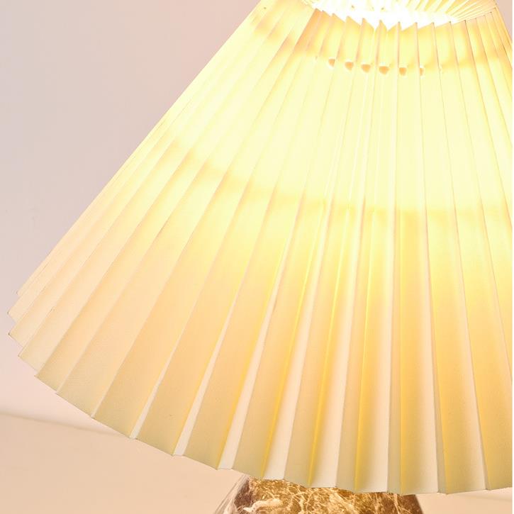 Ceramic Pleated Table Lamp, Bedside Table Lamp, Modern Bedside Lamp