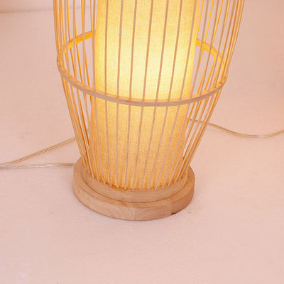 Wicker Floor Lamp, Hand Knitting Living Room Light, Bedroom Light