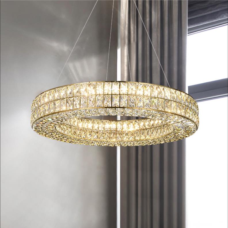 Circle Crystal Chandelier, Chandelier for Living Room