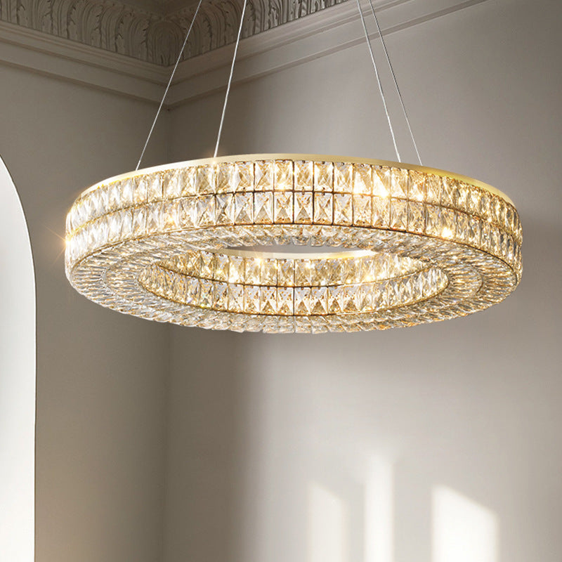 Circle Crystal Chandelier, Chandelier for Living Room