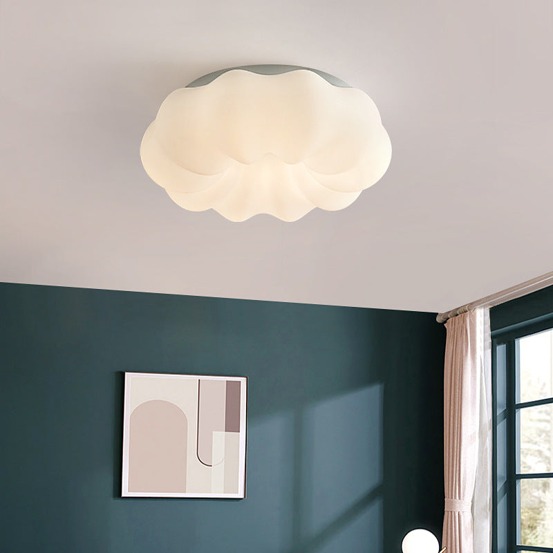 Cloudy Round Ceiling Light, Flush Mount Ceiling Fixture, Bedroom Ceiling Light, Pumpkin Ceiling Light