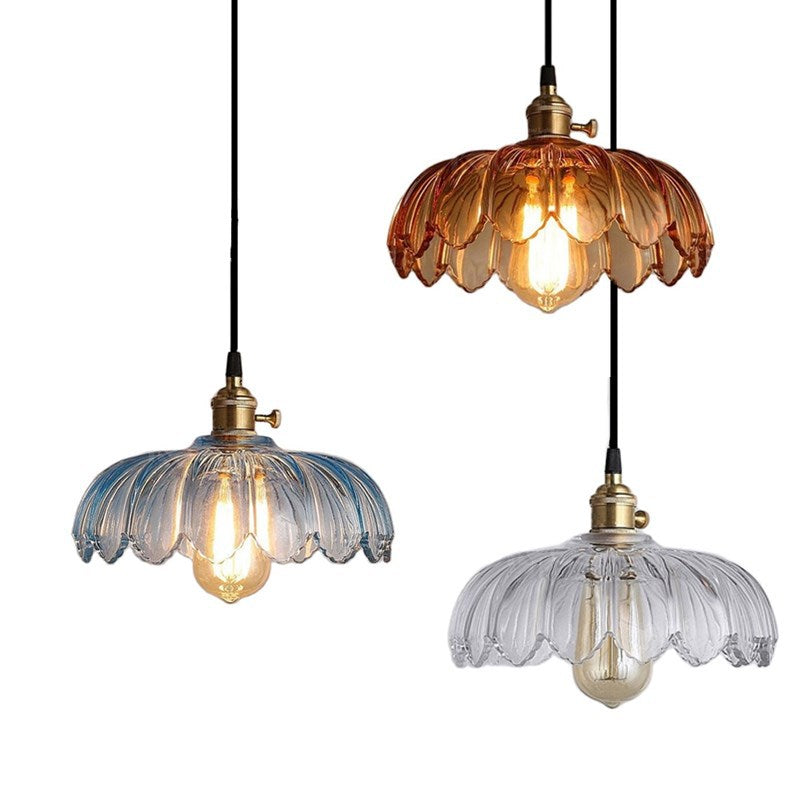 Colorful Copper Glass Chandelier, Pendant Light for Living Room