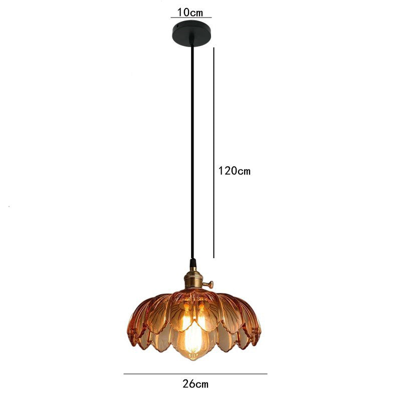 Colorful Copper Glass Chandelier, Pendant Light for Living Room