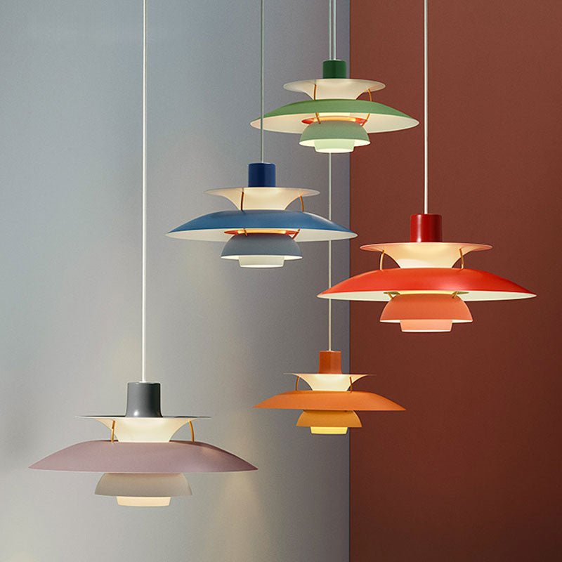 Colorful Flying Saucer Pendant Light, Scandinavian Pendant Light, Dining Room Light