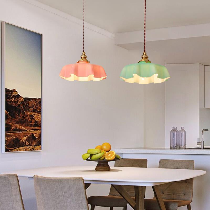 Colorful Glass Pendant Light, Handmade Pendant Light, Living Room Light, Bedroom Light