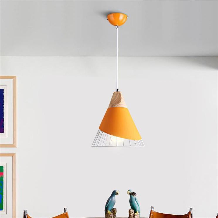 Colour Pendant Light, Ironwork Bedroom Light, Living Room Light