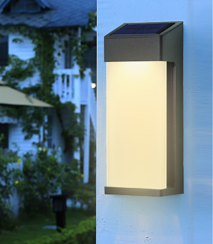 Column Solar Wall Light