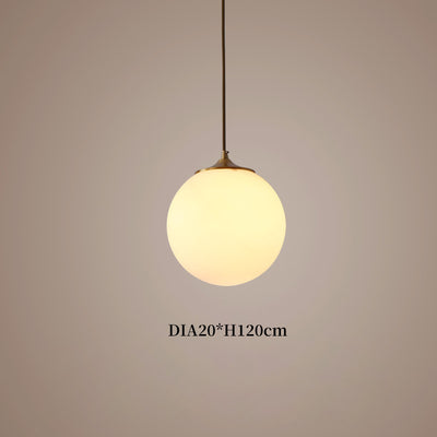 Copper Ball Hanging Light, Modern Pendant Light for Living Room