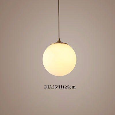 Copper Ball Hanging Light, Modern Pendant Light for Living Room