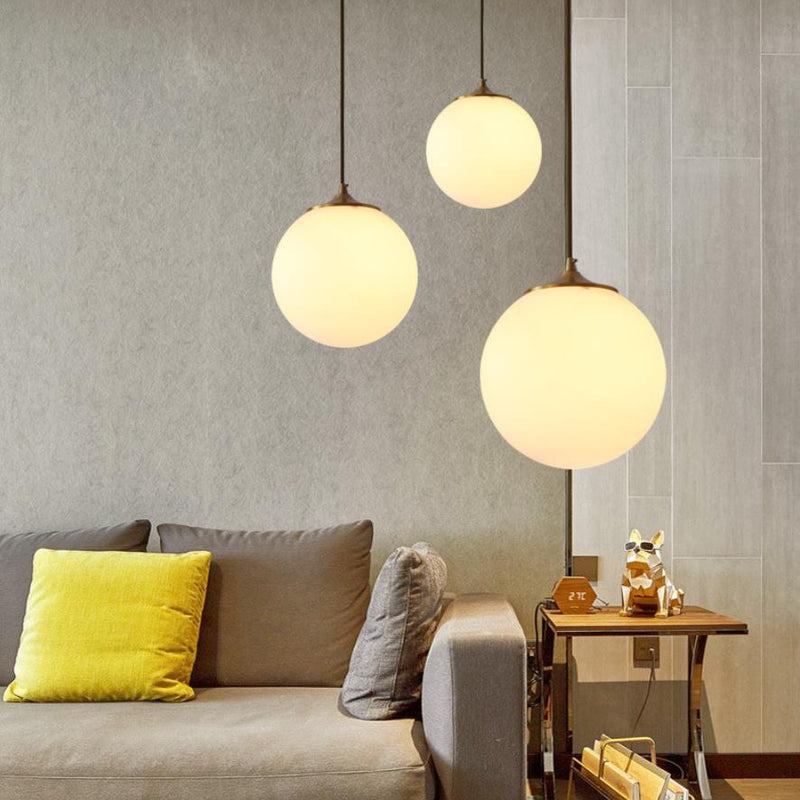 Copper Ball Hanging Light, Modern Pendant Light for Living Room