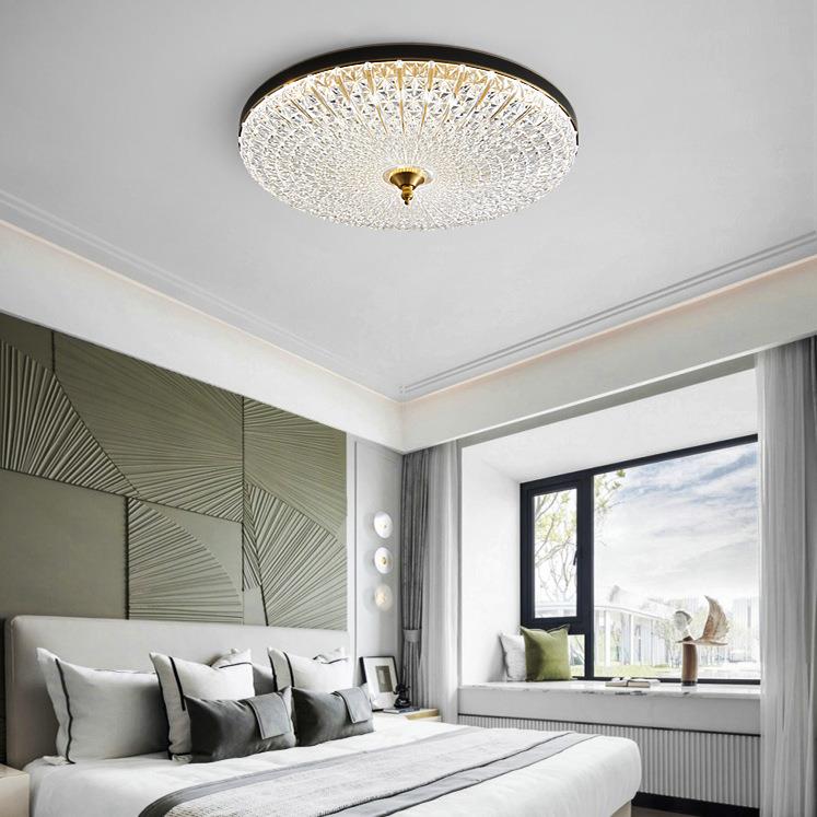 Copper Crystal Ceiling Light, Ceiling Light for Living Room