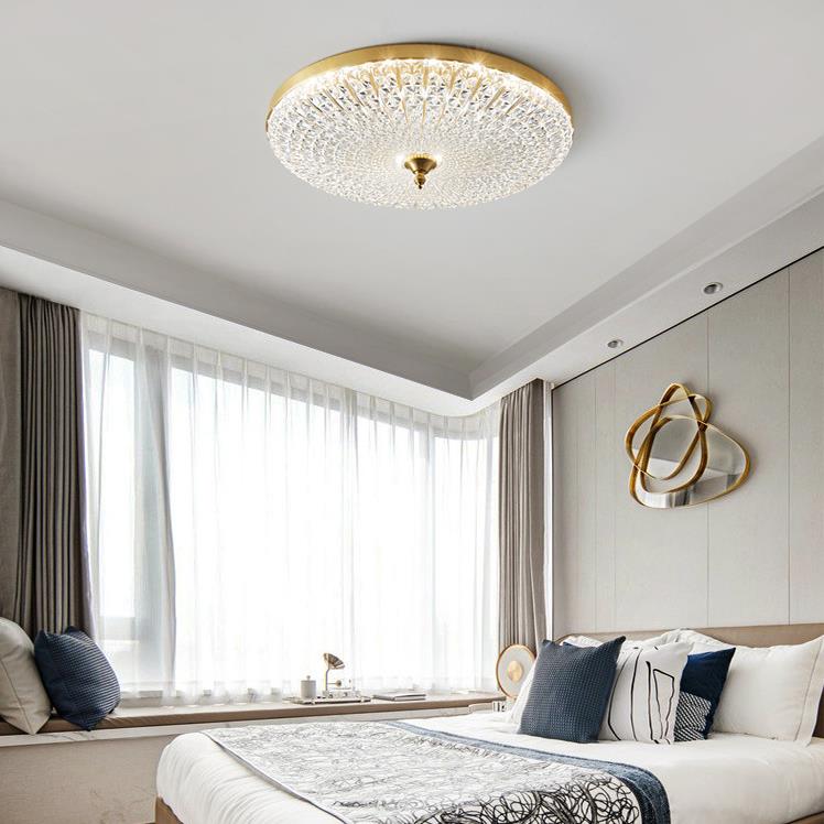 Copper Crystal Ceiling Light, Ceiling Light for Living Room